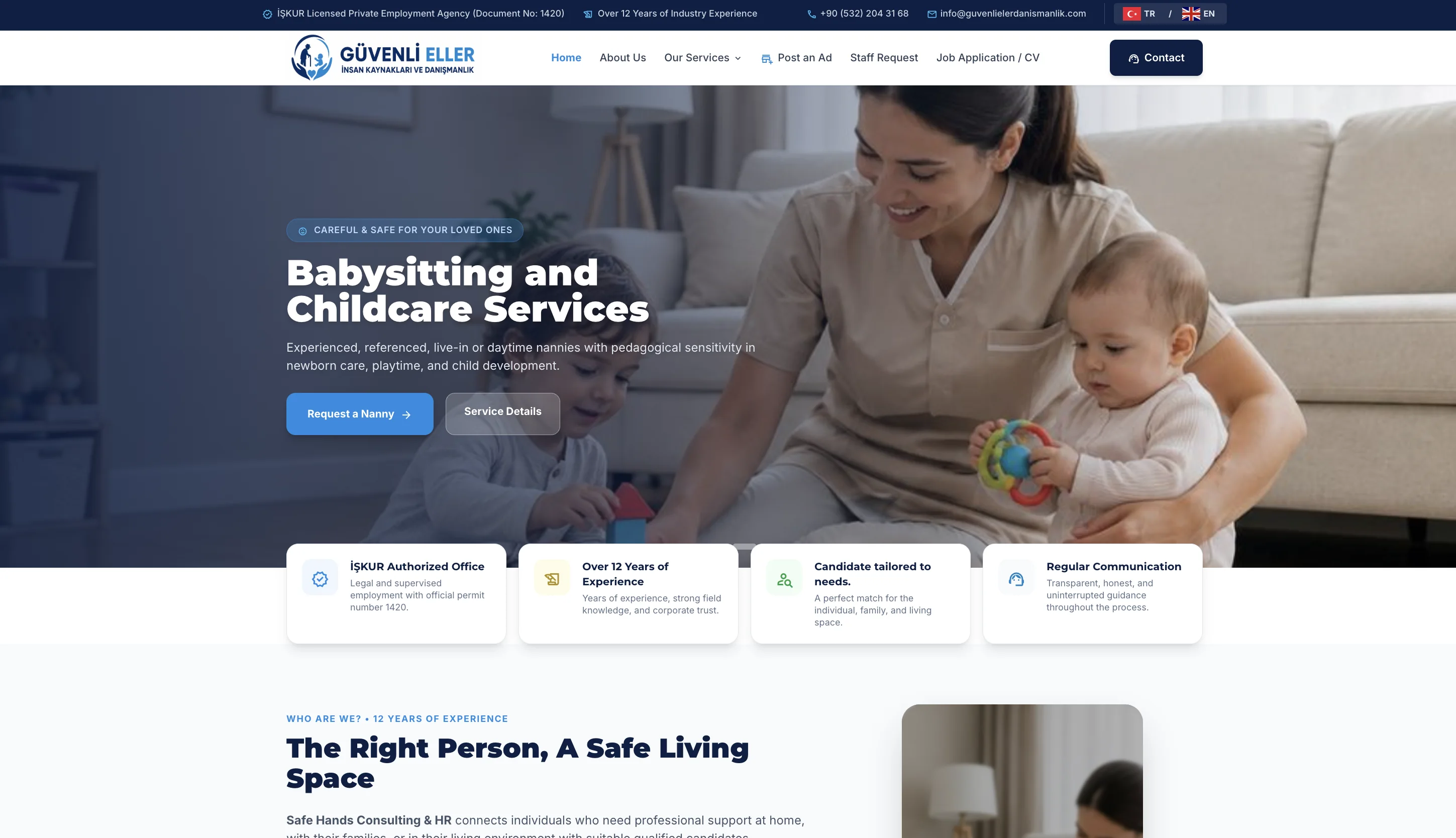 Güvenli Eller Danışmanlık - Web Tasarım & Yazılım