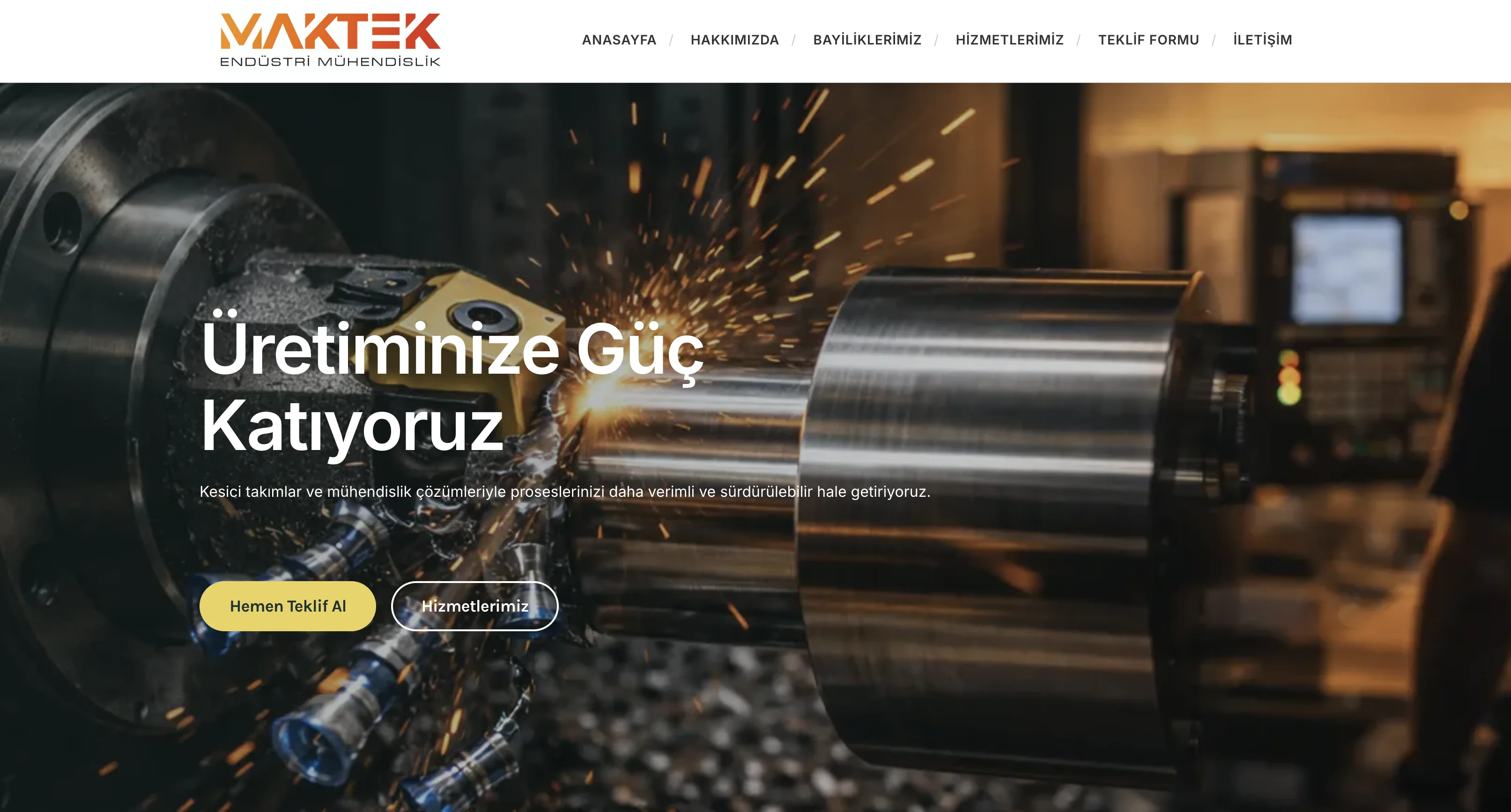 Maktek Endüstri Mühendislik - Sanayi Web Sitesi